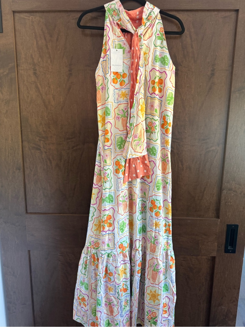 NWT PROSPERINA REBECCA MULTI PRINT COTTON REVERSIBLE MAXI DRESS - Picture 2 of 7